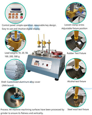 Alcohol Abrasion Tester with Programmable Logic Controller Vivid Touch Screen Interface and Japan Precision Transmission Parts