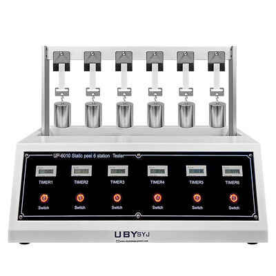 UP-6010 Retentietester met modulair gewichtsontwerp, easy-load suspensie-systeem en 5 meetgroepen voor het testen van kleefstoffen