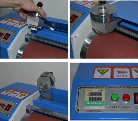 DIN Abrasion Tester with 150mm Wheel Diameter ISO 4649 Standard 40rpm Rolling Speed for Material Wear Testing