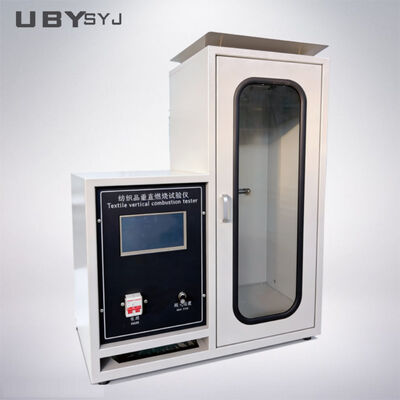 UP-5037 Vertical Burning Test Chamber for Textile Testing Equipment Compliant with ISO 6940 ISO 6941 ASTM D6431 Featuring 40 ± 2 mm Flame Height and L422 × W89 × H2 mm Sample Holder
