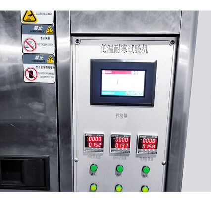 UP-4009 Low Temperature Flexing Testing Machine with Vertical Design and Stainless Steel Construction for Rubber Cold Bending Resistance Testing ISO 5423