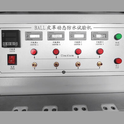 ISO5403-1 Leather Dynamic Waterproof Testing Machine with 4/6 Stations Optional 50 Cycles/min Adjustable Speed and SUS Stainless Steel Water Tank