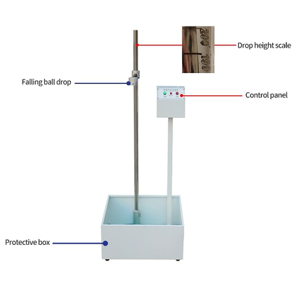 UP-3000 Drop Ball Impact Tester with Stepless Adjustable Drop Height and Multiple Standard Steel Balls for Material Strength Detection