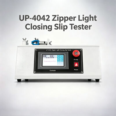 Zipper Smoothness Tester with High-Precision Load Cell, Touch-Screen Intelligent Control, and Adjustable Test Travel for ASTM D2061 Compliance